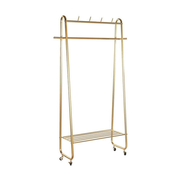 Perchero con Ruedas DKD Home Decor Dorado Metal 105 x 36 x 177 cm