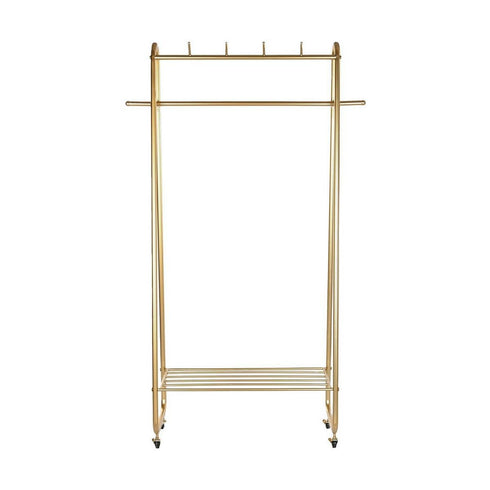 Perchero con Ruedas DKD Home Decor Dorado Metal 105 x 36 x 177 cm