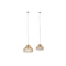 Lámpara de Techo DKD Home Decor 2 Piezas Marrón Poliéster Ratán 50 W (45 x 45 x 28 cm)
