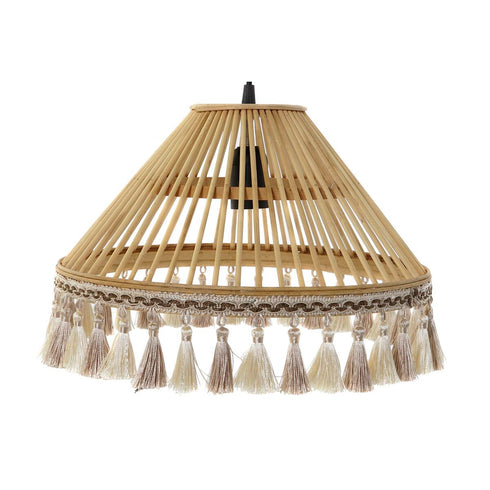 Lámpara de Techo DKD Home Decor 2 Piezas Marrón Poliéster Ratán 50 W (45 x 45 x 28 cm)
