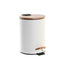 Papelera con Pedal DKD Home Decor Natural Blanco 3 L