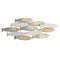Decoración de Pared DKD Home Decor Dorado Metal Peces (96 x 37 x 3 cm)