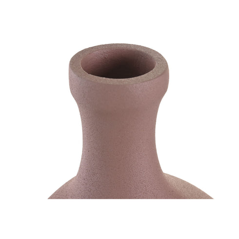 Jarrón DKD Home Decor 21 x 7 x 48 cm Beige Rosa Aluminio (2 Unidades)