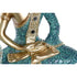 Figura Decorativa DKD Home Decor 24 x 11 x 31,2 cm Azul Dorado Buda Turquesa Oriental (2 Unidades)
