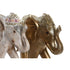 Figura Decorativa DKD Home Decor 24 x 8 x 19 cm Elefante Beige Dorado Colonial (2 Unidades)