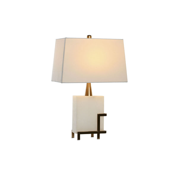 Lámpara de mesa DKD Home Decor Blanco Dorado Metal 60 W 220 V 40 x 23 x 62 cm