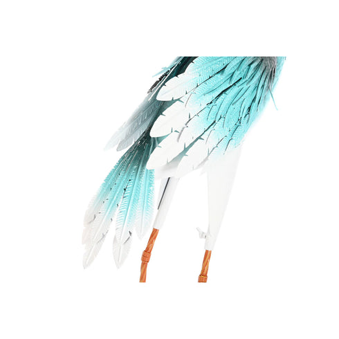 Figura Decorativa DKD Home Decor 44 x 22 x 100 cm Blanco Azul cielo Oriental Garza (2 Unidades)