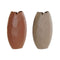 Jarrón DKD Home Decor Beige Terracota Aluminio 18 x 10 x 30 cm (2 Unidades)