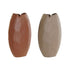 Jarrón DKD Home Decor Beige Terracota Aluminio 18 x 10 x 30 cm (2 Unidades)