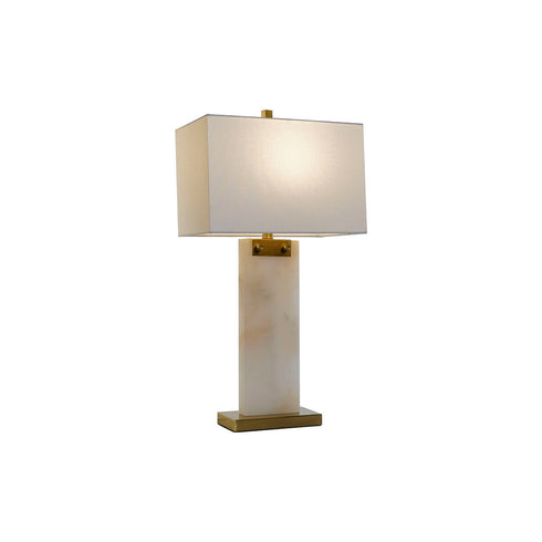 Lámpara de mesa DKD Home Decor Blanco Dorado Metal Mármol 50 W 220 V 38 x 25 x 76 cm