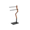 Toallero de Pie DKD Home Decor Marrón Negro Metal Roble 43,5 x 20 x 85 cm