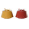 Jarrón Home ESPRIT Mostaza Terracota Hierro Lacado 24 x 24 x 19 cm (2 Unidades)
