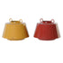 Jarrón Home ESPRIT Mostaza Terracota Hierro Lacado 24 x 24 x 19 cm (2 Unidades)