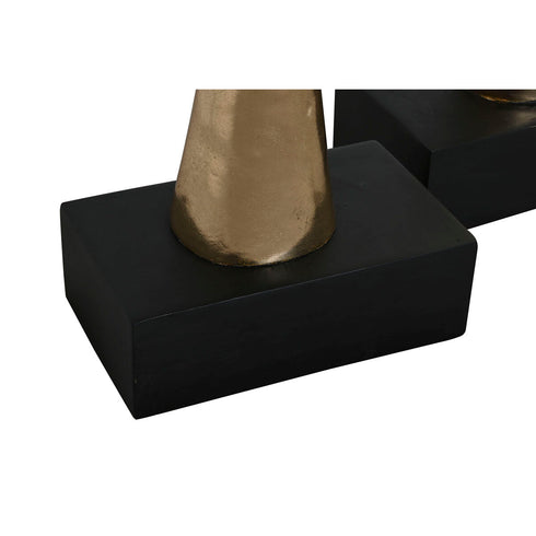 Figura Decorativa Home ESPRIT Dorado Cara 20,5 x 14,5 x 42,5 cm (2 Unidades)