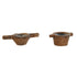 Portavelas Home ESPRIT Natural Madera 20 x 13 x 8 cm (4 Unidades)