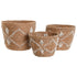 Juego de Cestos Home ESPRIT Blanco Natural Hierba marina Boho 25 x 28 x 20 cm