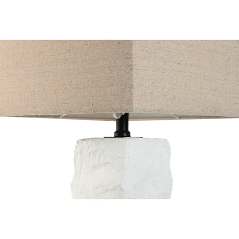 Lámpara de mesa Home ESPRIT Blanco Beige Cemento 30 x 30 x 58 cm