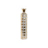 Jarrón Home ESPRIT Blanco Dorado Metal 14,6 x 14,6 x 65,4 cm