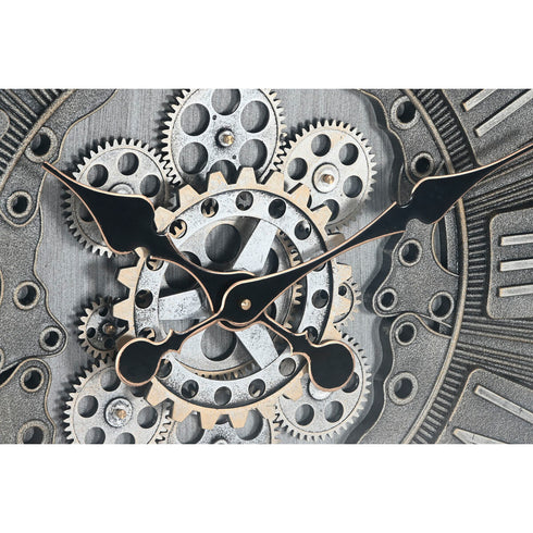 Reloj de Pared Home ESPRIT Dorado Cristal Hierro Vintage 60 x 8 x 60 cm