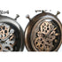 Reloj de Mesa Home ESPRIT Cobre Plateado Cristal Hierro Vintage 29 x 6 x 40 cm (2 Unidades)