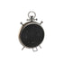 Reloj de Mesa Home ESPRIT Cobre Plateado Cristal Hierro Vintage 29 x 6 x 40 cm (2 Unidades)