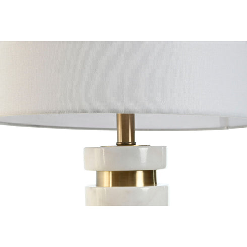 Lámpara de mesa Home ESPRIT Blanco Dorado Mármol 50 W 220 V 38 x 38 x 72 cm