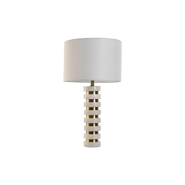 Lámpara de mesa Home ESPRIT Blanco Dorado Mármol 50 W 220 V 38 x 38 x 72 cm