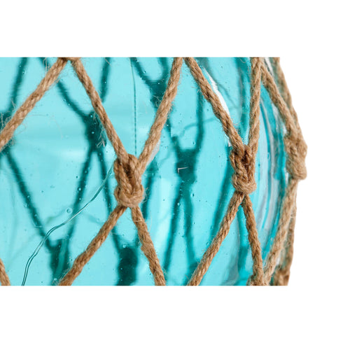 Bola Decorativa Home ESPRIT Blanco Azul marino 23 x 23 x 23 cm (3 Unidades)