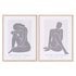 Cuadro Home ESPRIT Mujer Escandinavo 45 x 2,5 x 60 cm (2 Unidades)