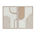 Cuadro Home ESPRIT Abstracto Escandinavo 40 x 2 x 60 cm (2 Unidades)