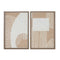 Cuadro Home ESPRIT Abstracto Con relieve Urbano 40 x 3 x 60 cm (2 Unidades)