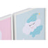 Cuadro Home ESPRIT Infantil Purpurina 30 x 1,8 x 40 cm (4 Unidades)
