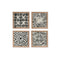Juego de 4 cuadros Home ESPRIT Moderno 22 x 2 x 22 cm (4 Piezas)