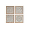 Juego de 4 cuadros Home ESPRIT Moderno 22 x 2 x 22 cm (4 Piezas)