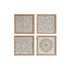Juego de 4 cuadros Home ESPRIT Moderno 22 x 2 x 22 cm (4 Piezas)