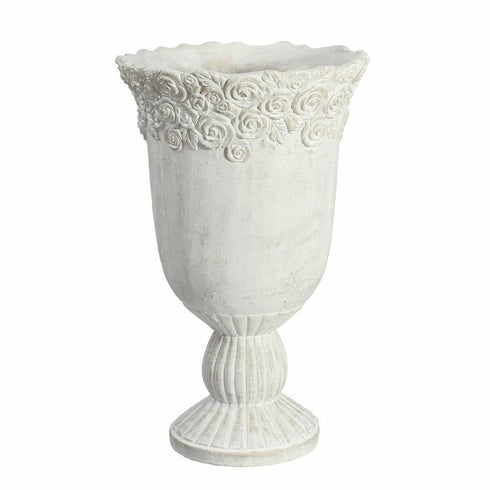 Jarrón 31 x 31 x 47,5 cm Cemento Blanco
