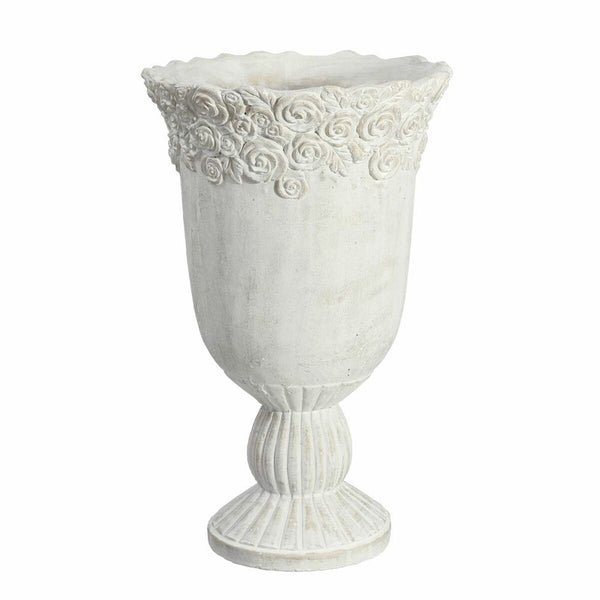 Jarrón 31 x 31 x 47,5 cm Cemento Blanco