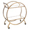 Carro de Cocina Dorado Cristal Hierro 70 x 33,5 x 75 cm