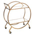 Carro de Cocina Dorado Cristal Hierro 70 x 33,5 x 75 cm