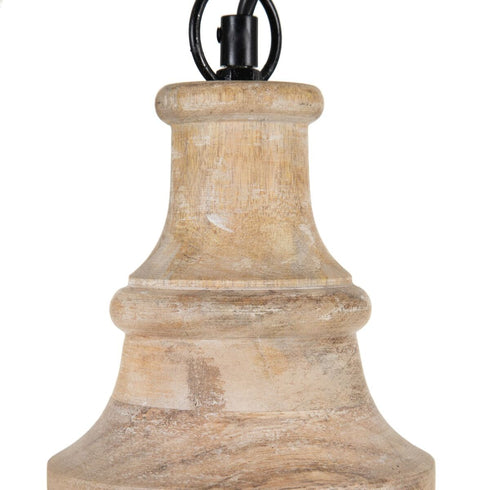 Lámpara de Techo Natural Madera 30 x 30 x 42 cm 60 W