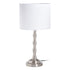 Lámpara de mesa Blanco Plateado Lino Metal Hierro 60 W 220 V 25 x 25 x 50 cm