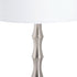 Lámpara de mesa Blanco Plateado Lino Metal Hierro 60 W 220 V 25 x 25 x 50 cm