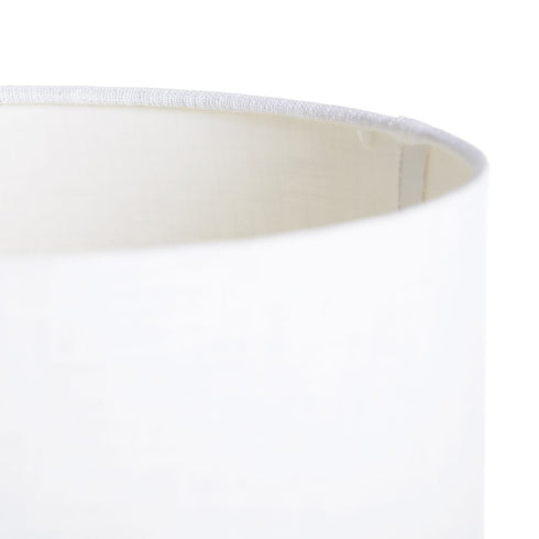 Lámpara de mesa Blanco Plateado Lino Metal Hierro 60 W 220 V 25 x 25 x 50 cm