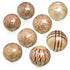 Bolas CAPIZ Decoración Beige Marrón 10 x 10 x 10 cm (8 Unidades)