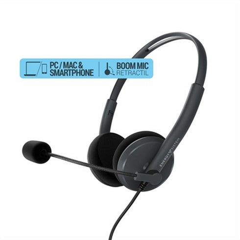 Auriculares con Micrófono Energy Sistem Office 2 Negro