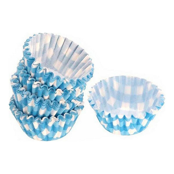 Set de Moldes de Repostería Azul Desechable (100 pcs)
