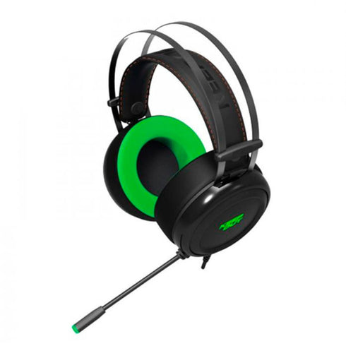 Auriculares con Micrófono Gaming KEEP OUT HX10 Negro Verde Negro/Verde