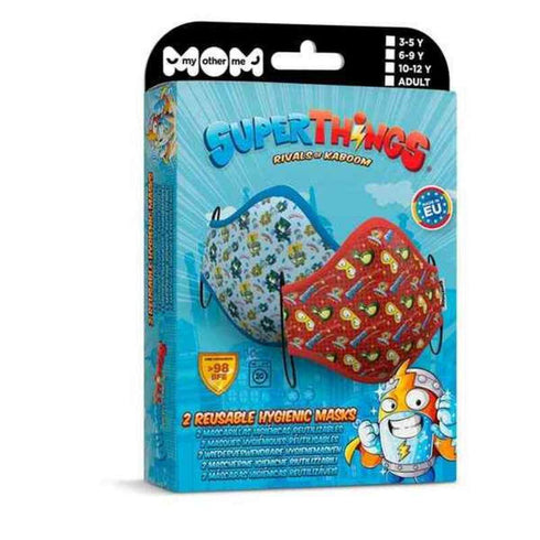 Mascarilla Higiénica de Tela Reutilizable Super Zings Premium 3-5 años