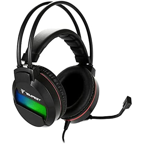 Auriculares con Micrófono Tempest GHS101 RGB Negro Multicolor
