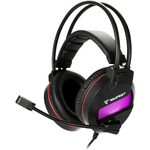 Auriculares con Micrófono Tempest GHS101 RGB Negro Multicolor